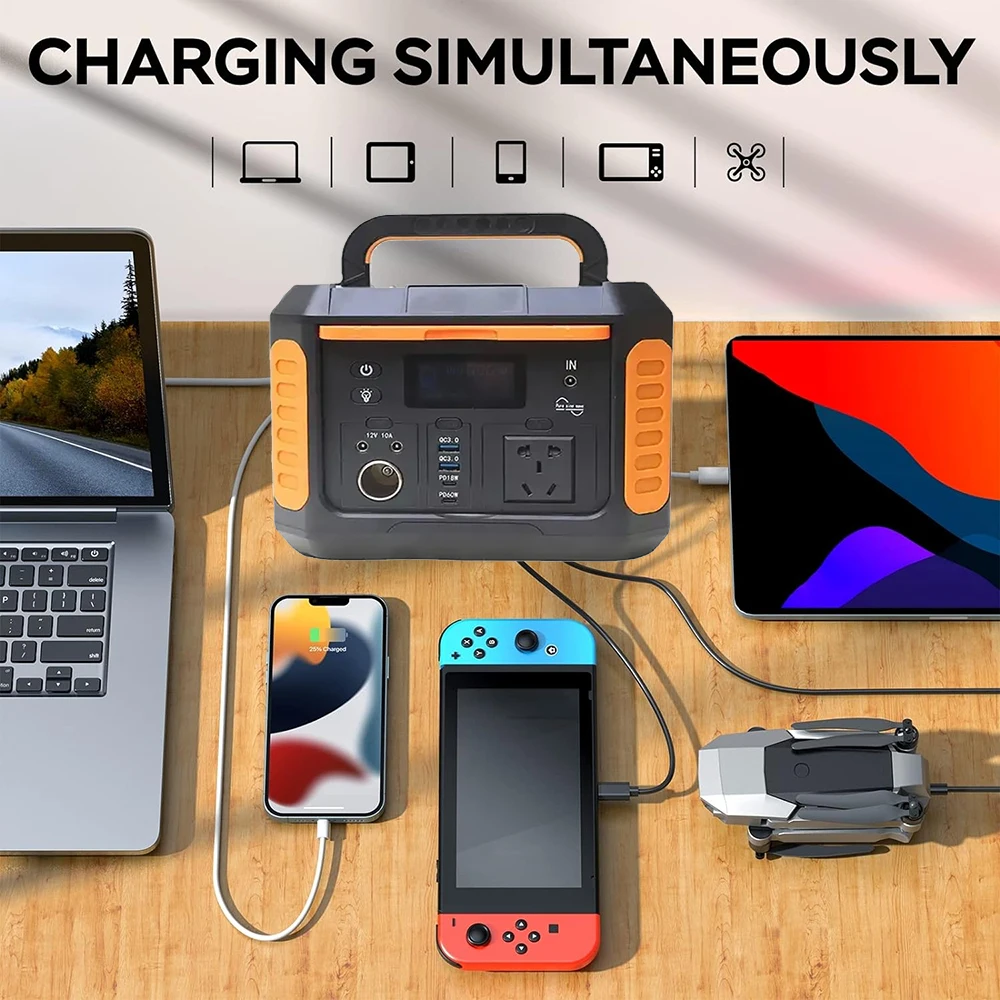 Портативное зарядное устройство переменного тока 500 Вт портативная