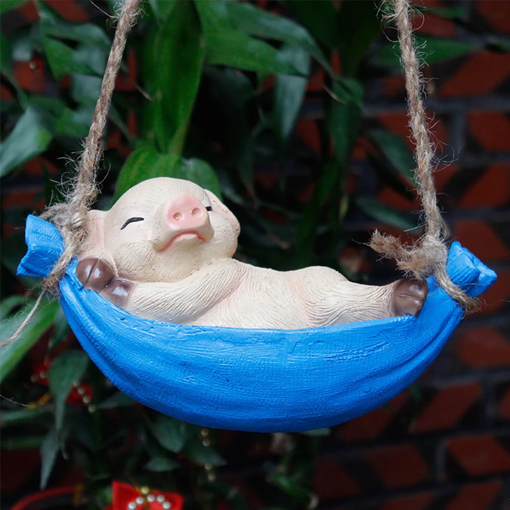 

Статуэтка качели животных из смолы, имитация двора, Ландшафтная миниатюрная Водонепроницаемая коррозионно-стойкая садовая Декорация