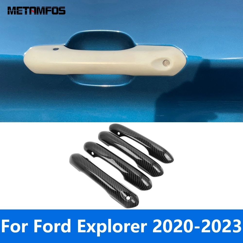 

Чехол для боковой дверной ручки Ford Explorer 2020 2021 2022 2023 из углеродного волокна, защитная крышка, стикер, аксессуары, Стайлинг автомобиля