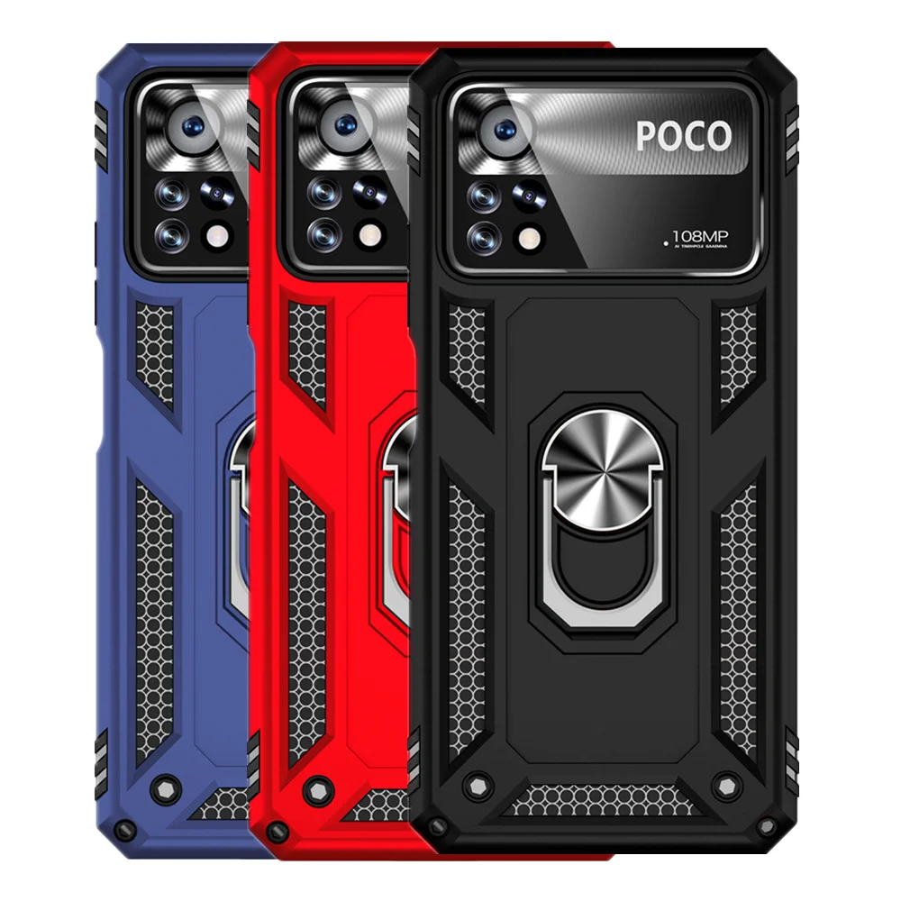 

For Xiaomi Poco X4Pro Case Rugged Shocked Armor Stand Cover For Poco Poko Pocco Little X4Pro X 4 Pro 4Pro X4 Pro 5G funda etui
