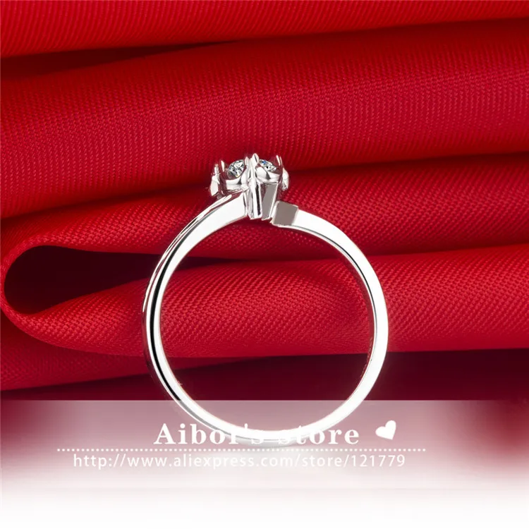 Женское кольцо из белого золота, 6,5 мм, 1 карат от AliExpress RU&CIS NEW