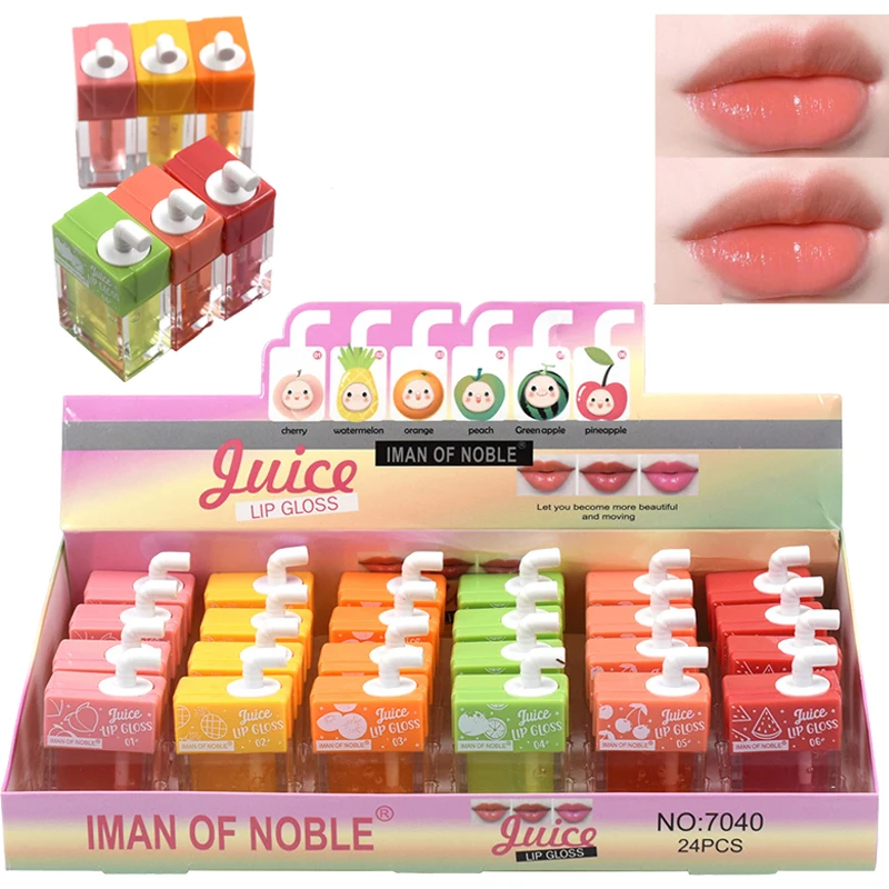 

Juice Lipgloss Set 24 Pcs with Box Lip Gloss Kawaii Lot Lipstick Wholesale Bulk Shine Women Lip Makeup Lipstick Wholesale Bulk