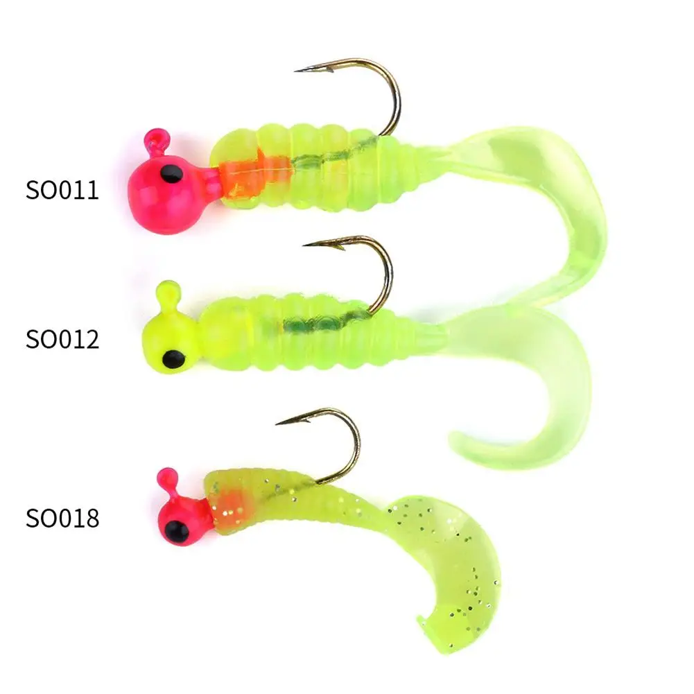 

Fishing Lure 7Pcs Multiple Colors Soft Bait Lead-head Hook Artificial Bionic Fake Baits Tackle Set Fishing Gear Accessories