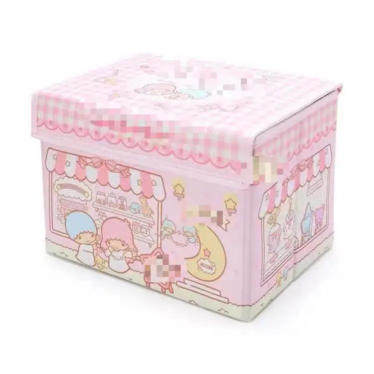

Lovely Student Dormitory Desktop Storage Box Sorting Cassette Cover Foldable Storage Box Storage Box Organizer