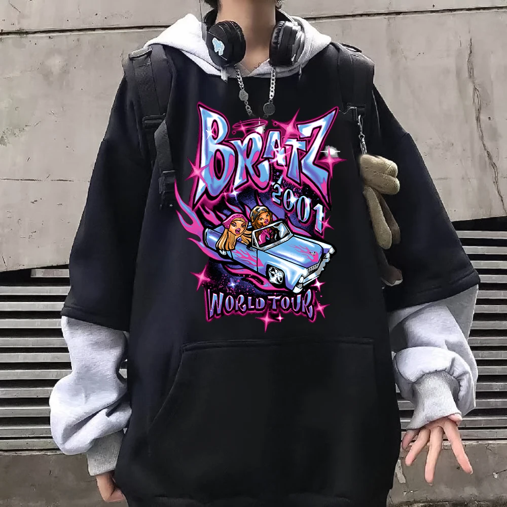 

Bratz Letter Sweatshirt Harajuku Kawaii Cartoon Hoodie Men/Women Kpop Fall/Winter Clothes Aesthetic y2k Oversized Hoodies Bratzs