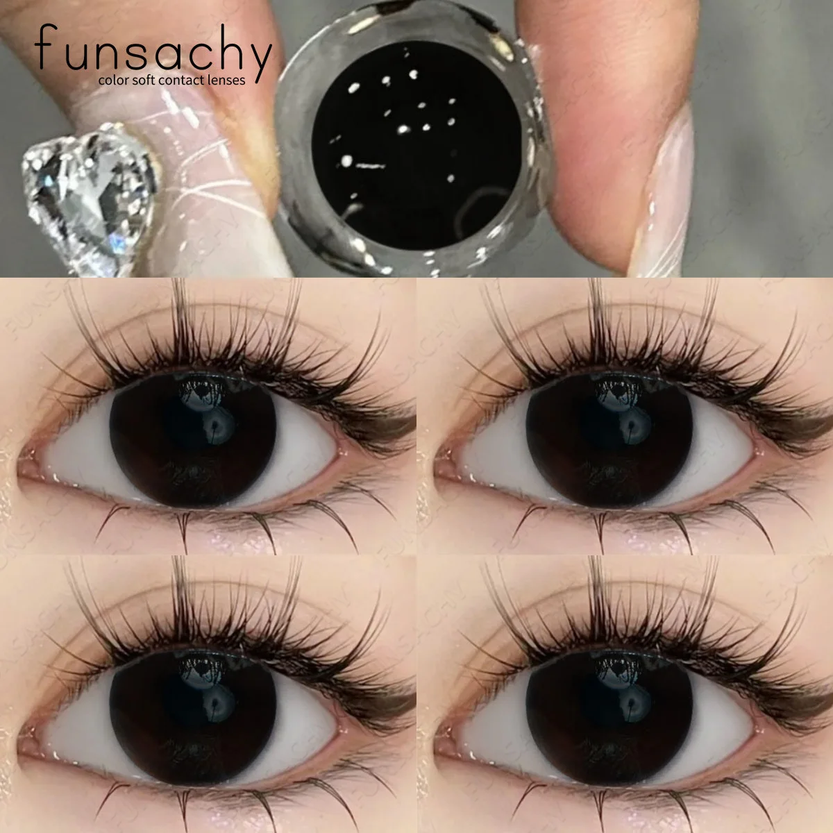FUNSACHY 1 пара красочных контактных линз на Хэллоуин для глаз разноцветные линзы