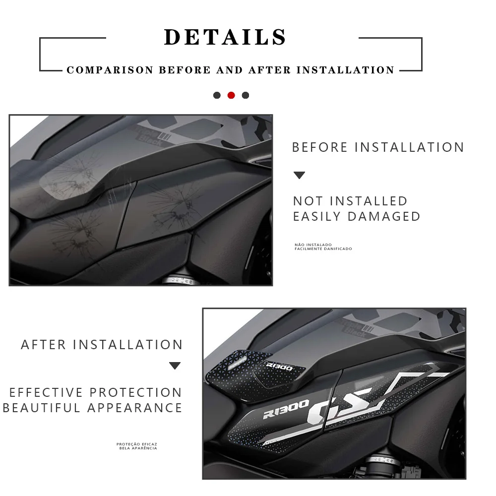 Для BMW R1300GS R 1300GS 2024 3D наклейка на бак мотоцикла водостойкая