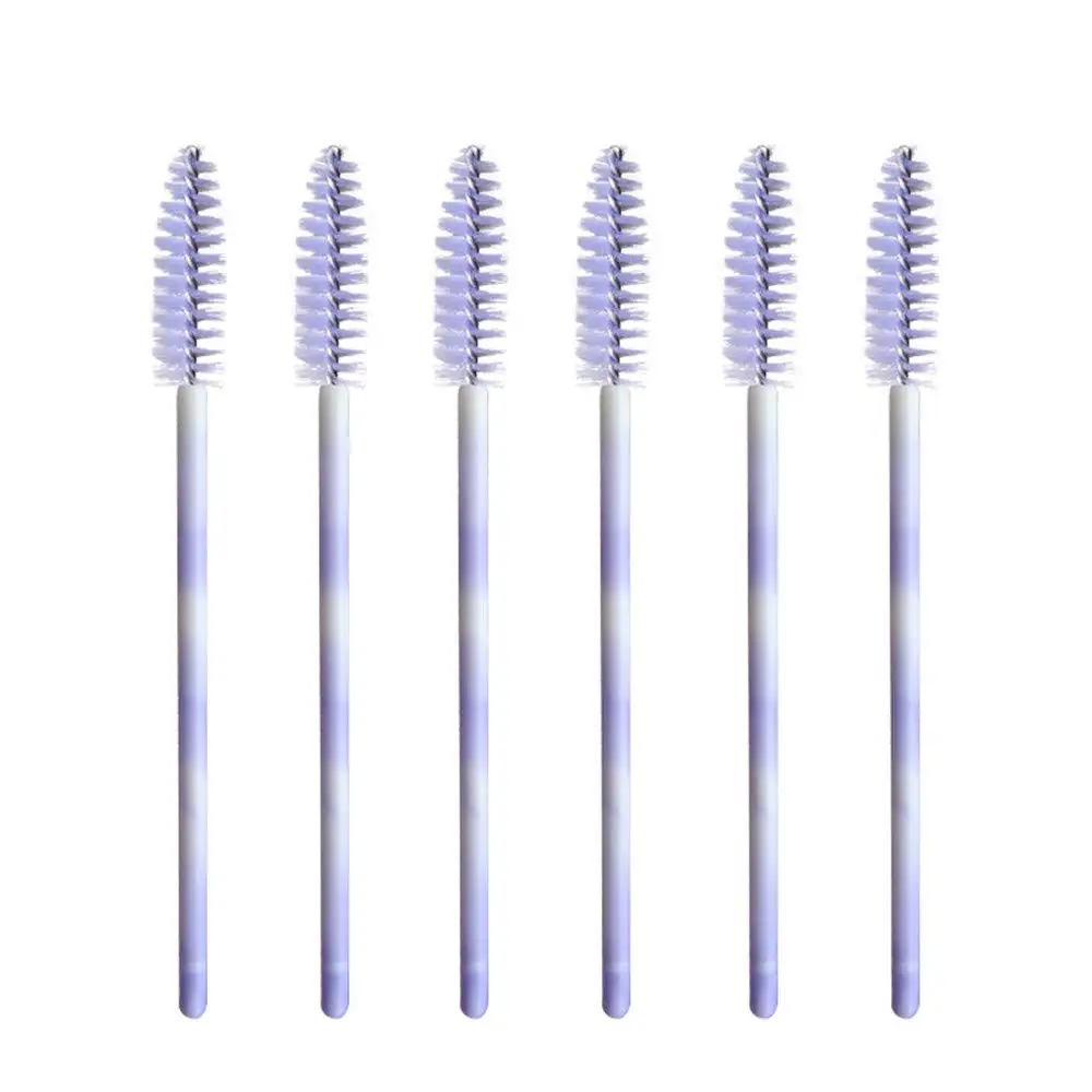 

Sdotter 100pcs Light Purple Disposable Mascara Brush Wand Eyebrow Brushes Eyelash Spoolie Eye Lash Wands Spooly Applicator Makeu
