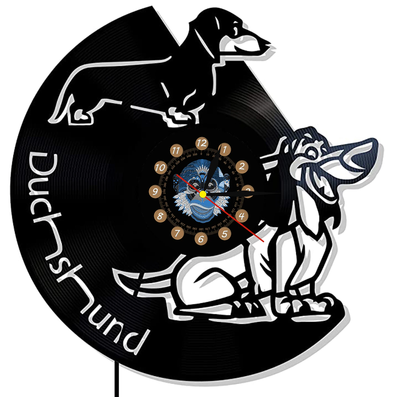 

Виниловые бесшумные настенные часы собака спираль часы щенок фотография настенные часы бультерьер подарок владельца