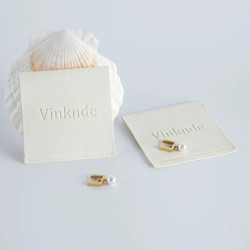 

50pcs Jewelry Gift Bags Personalized Logo Size Small Business Wedding Favors For Guests Bulk Earrings Storage Packaging Pouch