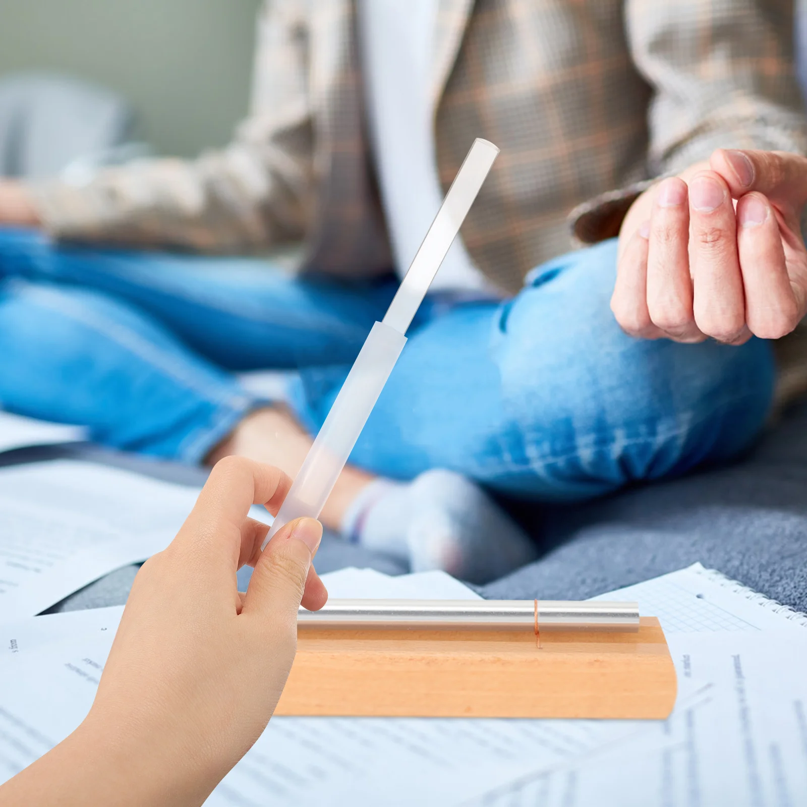 

Homedecor Meditation Sound Bowl Mallet Crystal House Decorations for Rod Sticks Striker