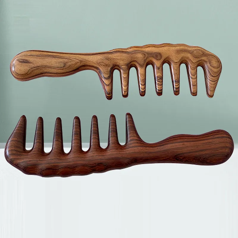 

Sandalwood Wide-tooth Meridian Massage Comb Big-toothed Wooden Gift Head Pressing Ebony Whole Household Portable Practical