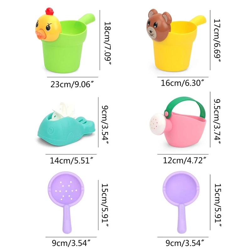 4PCS Waterwheel Toy Bathtub Playset BPA Free for Baby Boy Girl Suction Fixed N0HD