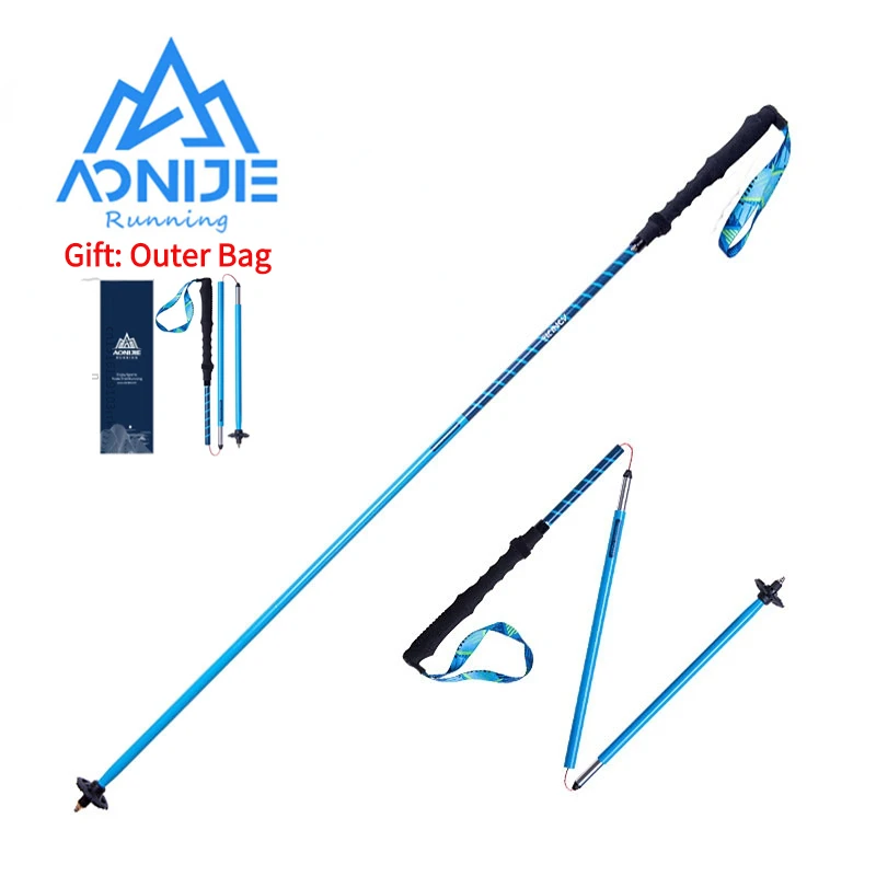 

AONIJIE E4202 Lightweight Folding Collapsible Quick Lock Cross-country Trekking Pole Aluminium Alloy Walking Stick Hiking Trail
