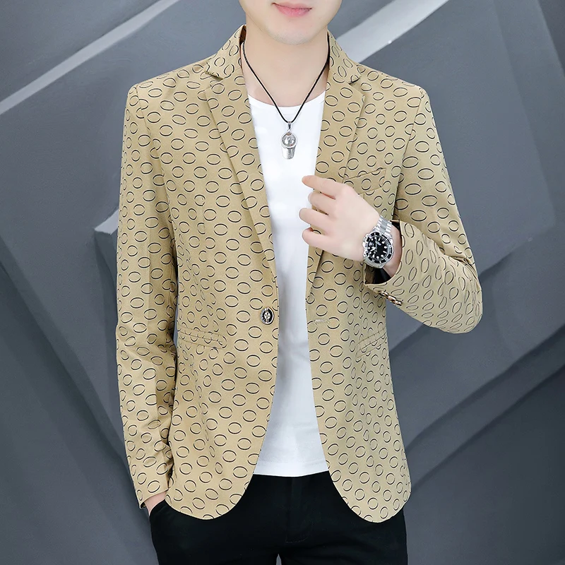 

2023 New Men's Gentleman Business Career British Style Social Guy Korean Version Slim Best Man Groom Wedding Dress Blazer