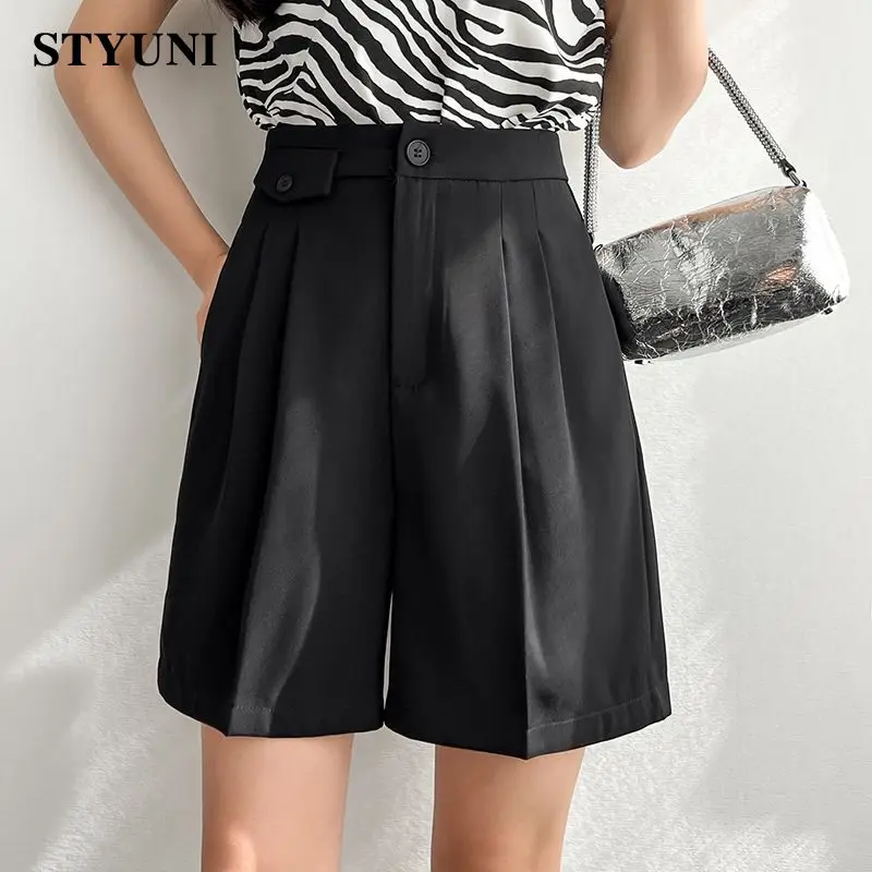 Костюм прямой женский с завышенной талией модные повседневные шорты в Корейском