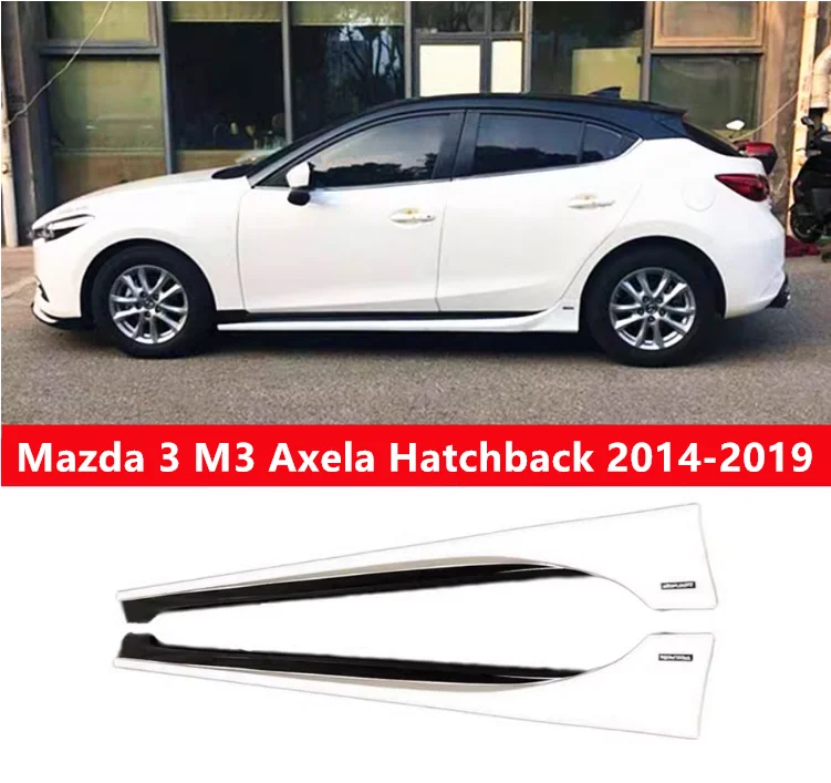 Комплект боковых юбки для Mazda 3 M3 Axela Sedan 2014 2015 2016 2017 2018