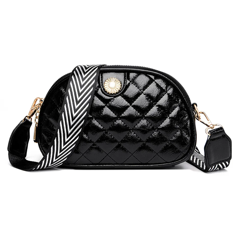 

Женская сумка на плечо из искусственной кожи, летняя дорожная Сумочка с широким ремешком и вышивкой, модный простой вместительный кошелек, Женский ранец