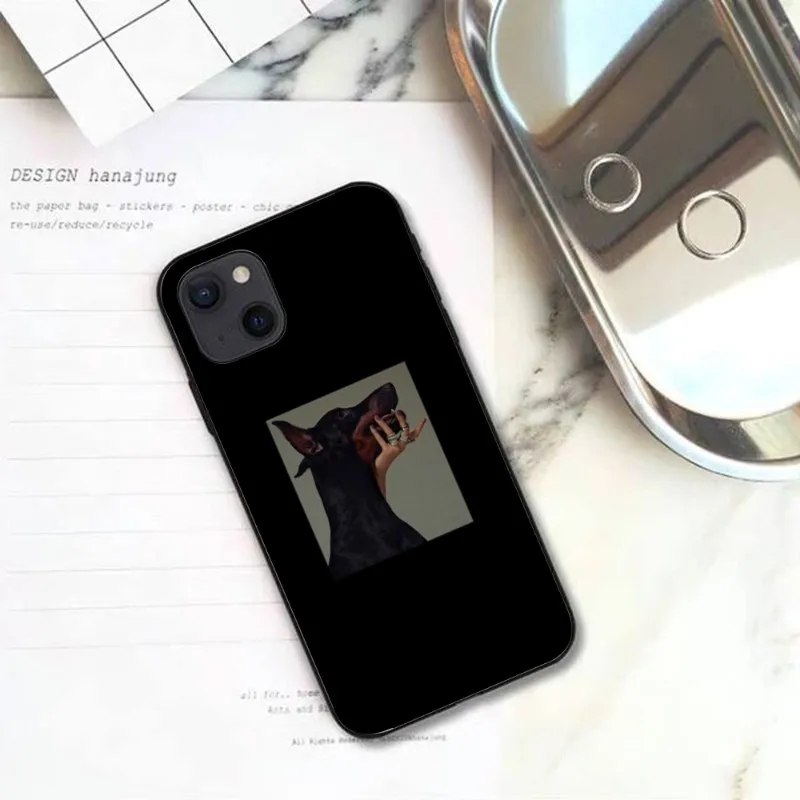 Чехол для телефона Cool Dog Dobermann IPhone 13 12 11 XS X 8 7 6 Plus Mini Pro Max SE мягкий черный чехол |
