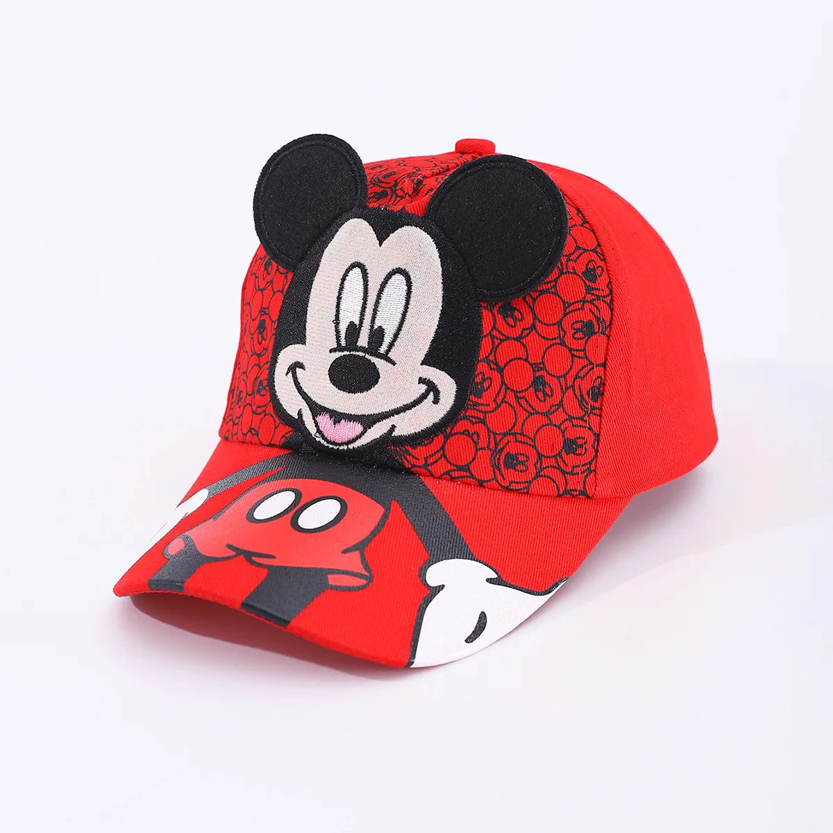 Фото Бейсболка Disney с Микки Маусом, сетчатая кепка с аниме-принтом, кепка с козырьком из терилена, аксессуар для волос для мальчиков и девочек, солнцезащитный козырек, подарок для детей №4