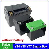 yt4 yt5 yt7 empty box 12v motorcycle starter battery case 12v 12 8v 4ah 5ah 7ah li ion lifepo4 for diy start battery shell