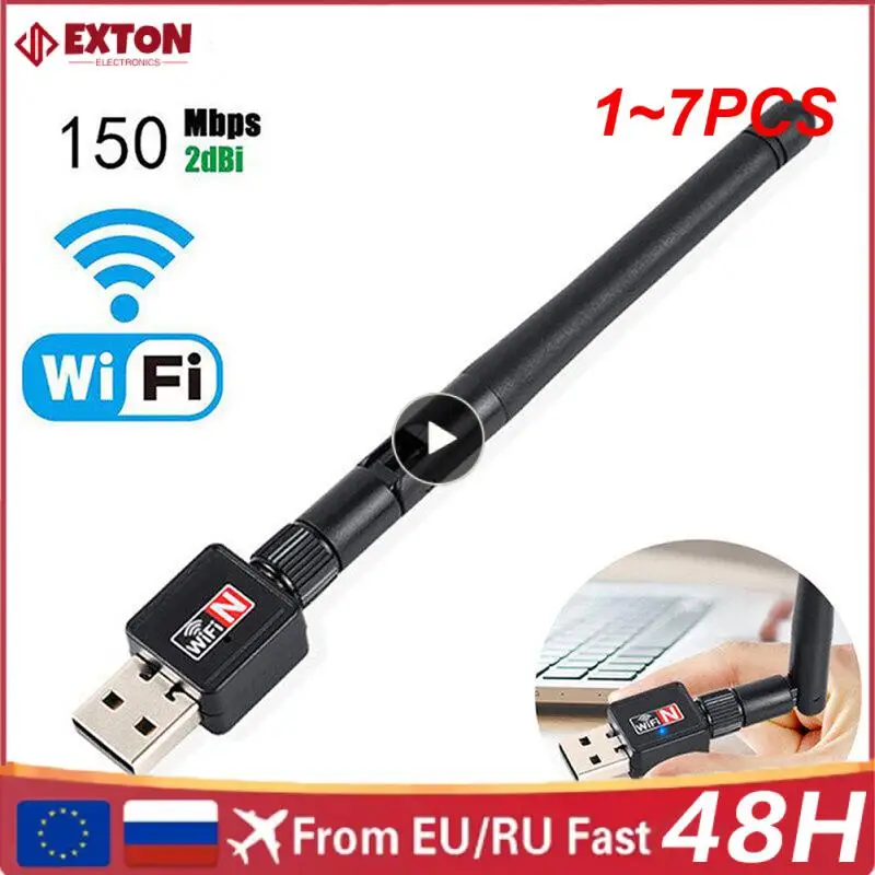

1 ~ 7 шт., Wi-Fi адаптер 5 дБ антенна 150 Мбит/с Lan беспроводная сетевая карта, портативный USB 7601 чип для AHD DVR