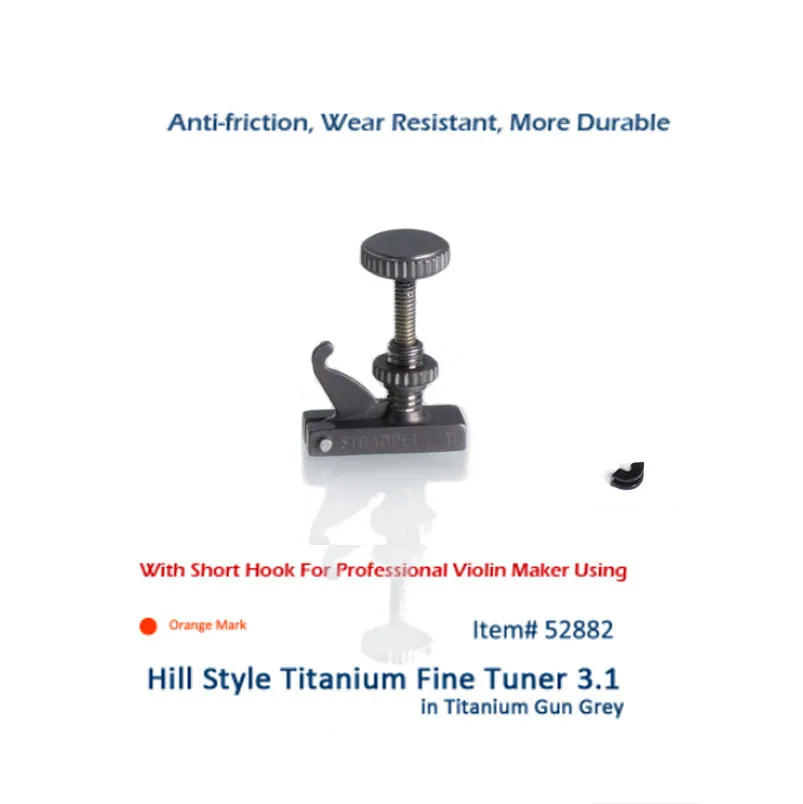 

Titanium FineTuner 3.1 in Gun Gray For Professional Violin Makers, Violin Accessories, Orange Mark