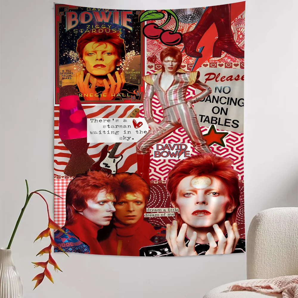 Британский рок-певец Дэвид_Б-Бауи гобелен современный европейский ретро