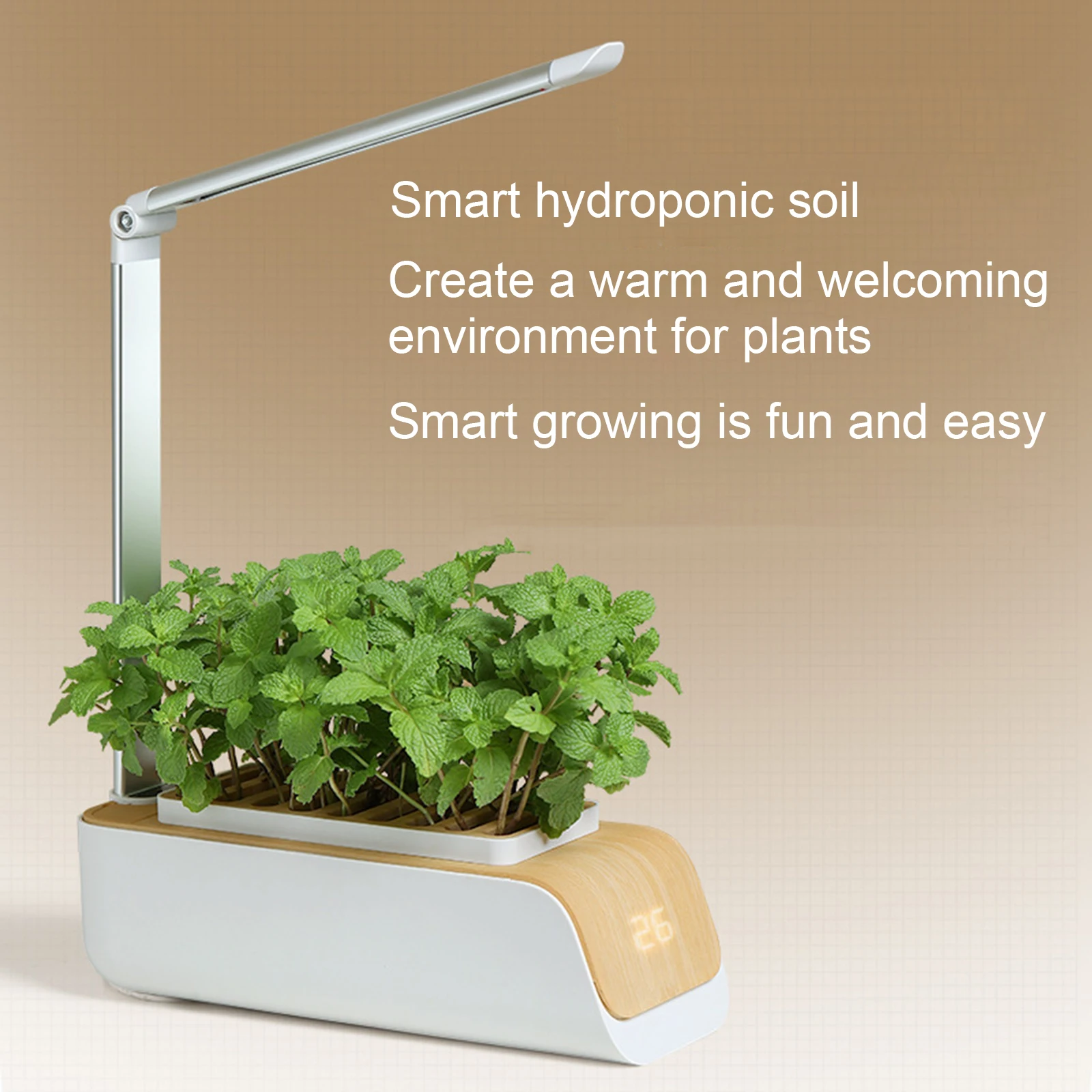 Intelligent LED Hydroponic Grower Full Spectrum Grow Light Soilless Cultivation Indoor Garden Flowers Vegetable Planter Grow Lam