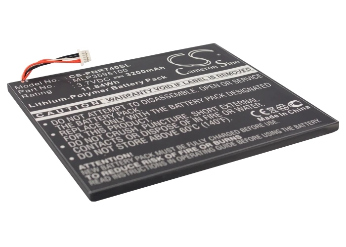 

CS 3200mAh/11.84Wh battery for Pandigital Novel Tablet Color, R7T40WWHFI MLP3595100