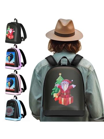 Светодиодный мотоциклетный рюкзак с управлением через приложение, рекламная деловая сумка, уличная сумка с пиксельным экраном для путешествий на открытом воздухе