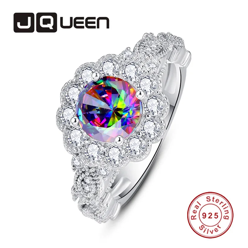 

JQUEEN 2 мм 12 круглая циркониевая круглая огранка кольцо 925 ювелирные изделия ЗАКРЕПКА КРИСТАЛЛ женские ювелирные изделия бижутерия для женщин