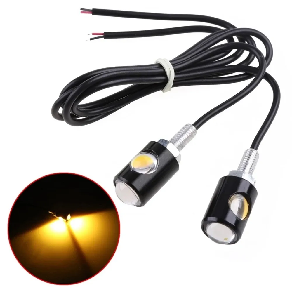 

2 Pcs LED Motorcycle Signal Lamp Super Bright LED Car Number License Plate Bolt Screw Tail Rear Light Brake Fog Lamp Bulb