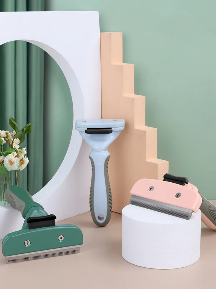 Щетка для вычесывания шерсти домашних животных нажимная кнопка удаления у собак