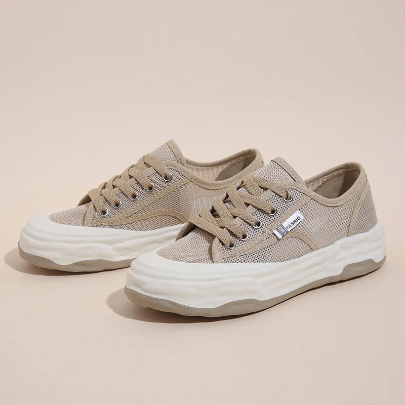 New Sneakers Women Shoes Air Mesh Breathable Casual Shoes Woman Fashion Sneakers Platform Loafers Ladies Student Skateboard