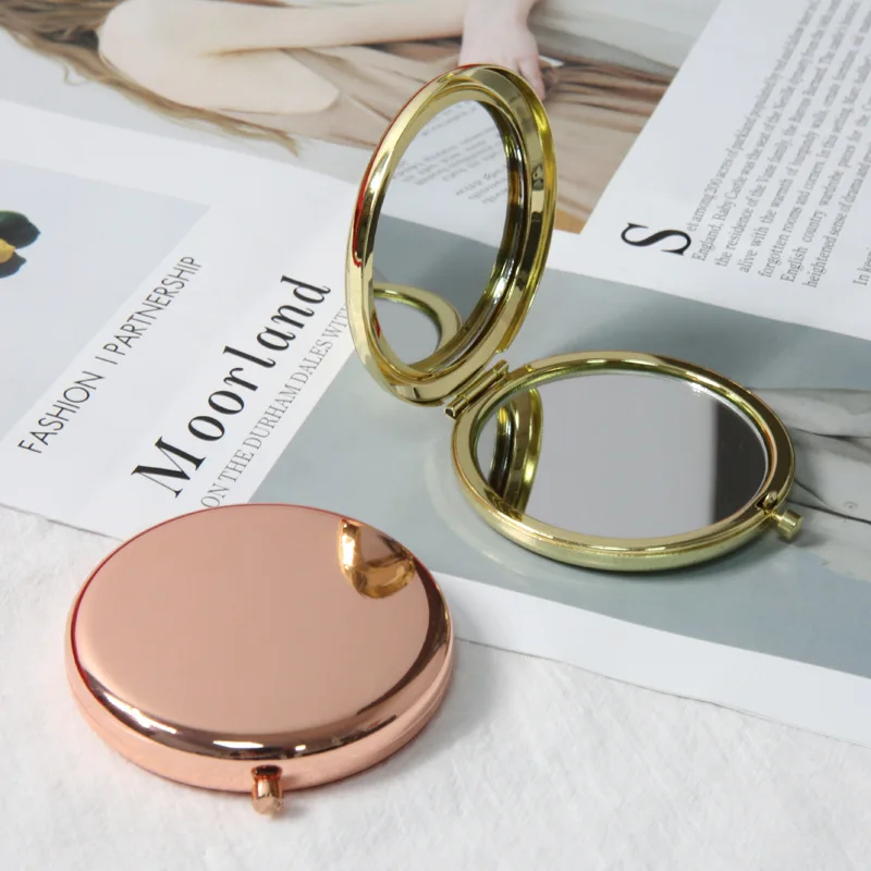 

Портативное складное компактное металлическое косметическое карманное зеркало из нержавеющей стали для макияжа Аксессуары для красоты