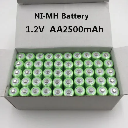 

New style AA baterla alta calidad 2500mah. 1.2v. baterias de NI-MH battery recarregavei para lanternatocha.frete gratis