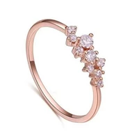 popular tiny aaa cz rhinestone ladies ring thin minimalist 3 colors wedding engagement womens fashion jewelry