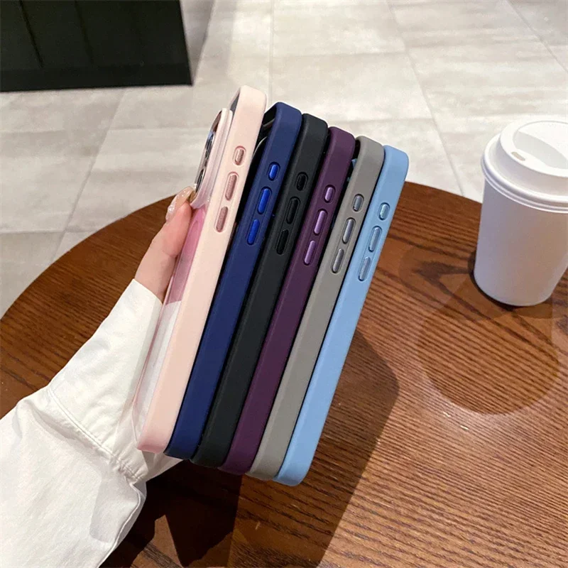 Чехол для iPhone 16 15 14 Plus 13 12 11 Pro Max магнитный Прозрачный ударопрочный чехол-бампер