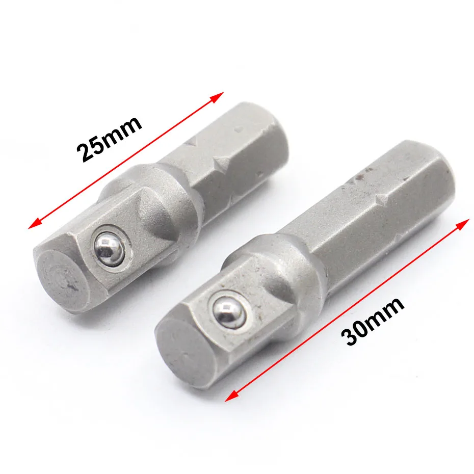 

2pcs Chrome Vanadium Steel Socket Adapter Set Hex Shank 1/4" Extension Drill Bits Bar Set