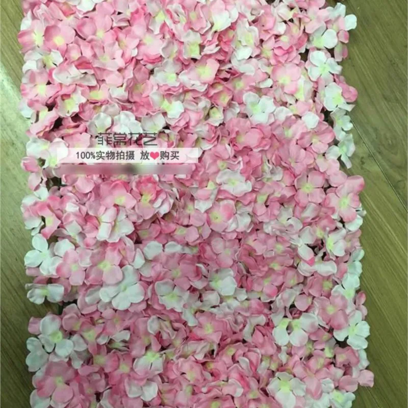 

10PCS 40cm*60cm Artificial silk hot pink Hydrangea flower wall wedding decoration home deor party flowers wall