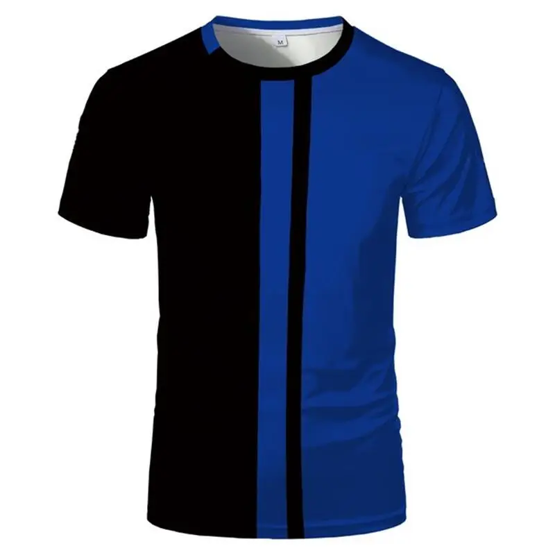 

2022 Sports Men's T-Shirt 3D Geometric Printing Pattern Regular O-Neck T-Shirt Men's Summer Outdoor Sports Breathable Personalit