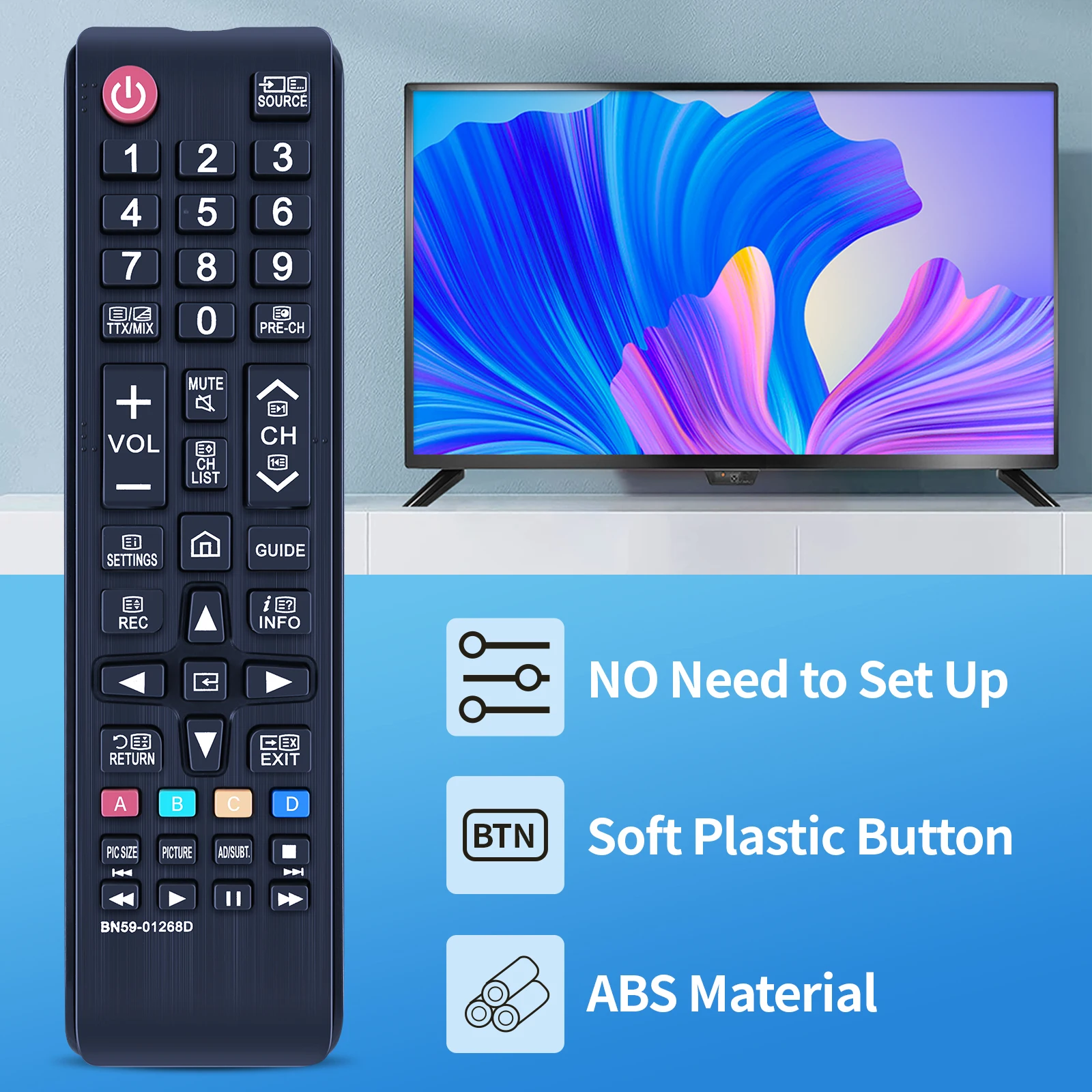 Новый пульт дистанционного управления для Samsung BN59-01268D BN5901268D UHD 4K Smart LED TV Remote Control