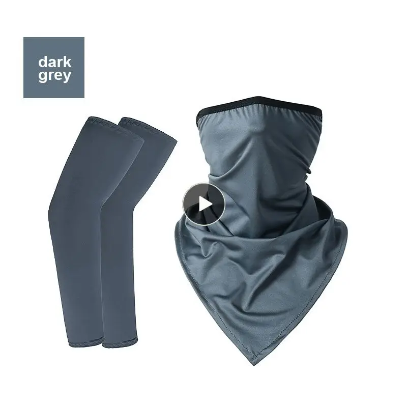 

Летний Шелковый Солнцезащитный рукав для верховой езды из двух предметов для занятий спортом на открытом воздухе дышащий головной убор комбинация рукавов из двух предметов