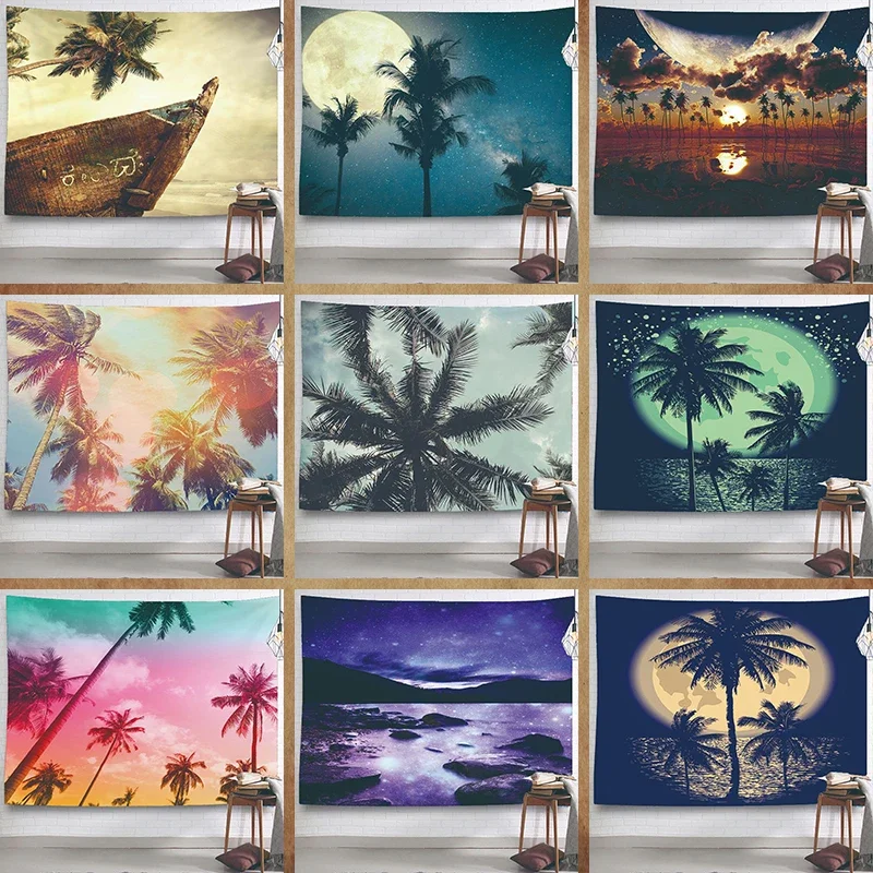 Пляжный гобелен Ashou Coast Настенный декор морской пейзаж украшение для дома