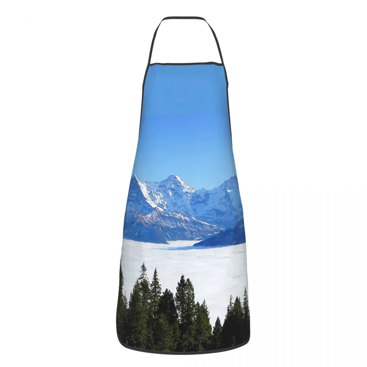 

Eiger, Monch и jungsp Alps Швейцария фартук шеф-повара для готовки выпечки кухонный передник для уборки для женщин и мужчин живопись