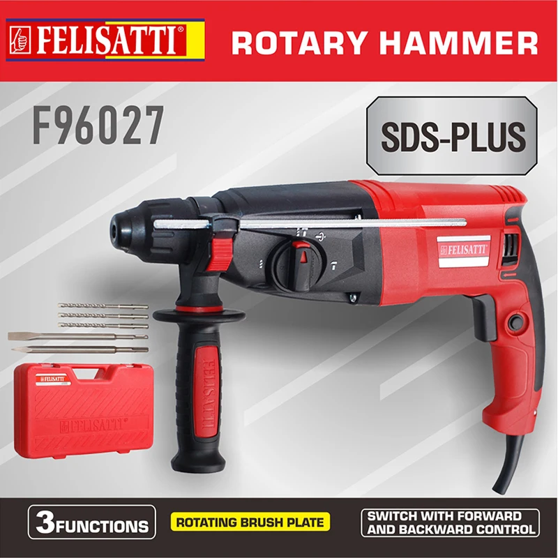 

Felisatti F96027 Electric Hammer Impact Drill Rotary Hammer Electric Drill