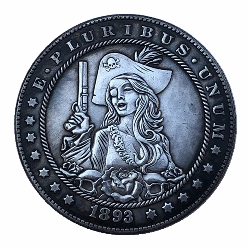 

Hobo Nickel 1893-S, США, монета Моргана, копия модели 179