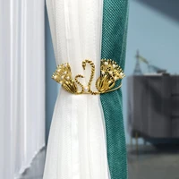 light luxury high end european swan love curtain strap flexible alloy wedding room bedroom soft decorative curtain buckle