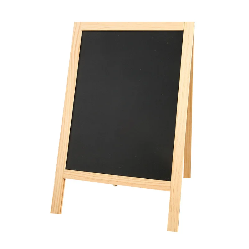 

Wooden figurines easel rack double-sided magnetic small blackboard bracket message board small blackboard